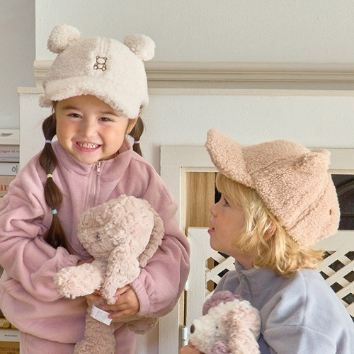 테디 뽀글이 곰돌이 유아 겨울 방한 모자따블리에